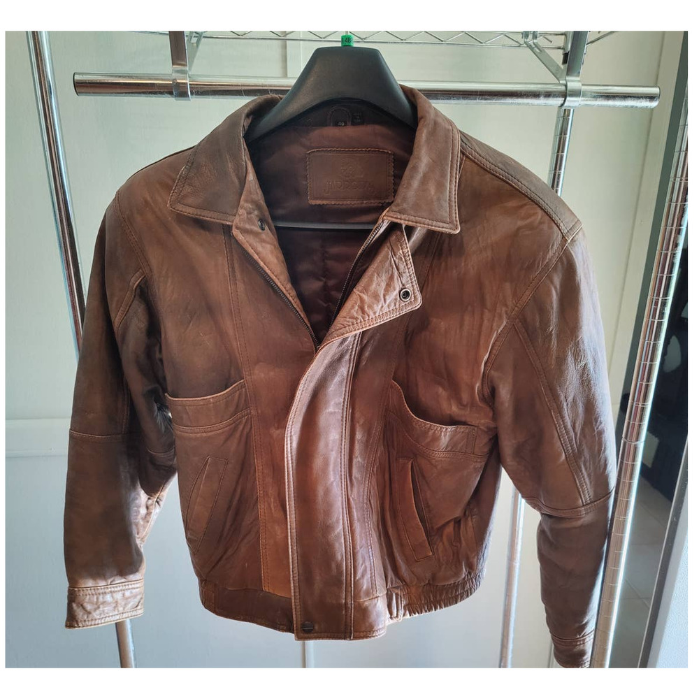 HOT HOT  90's Vintage Jarrods Leather Jacket Zippered